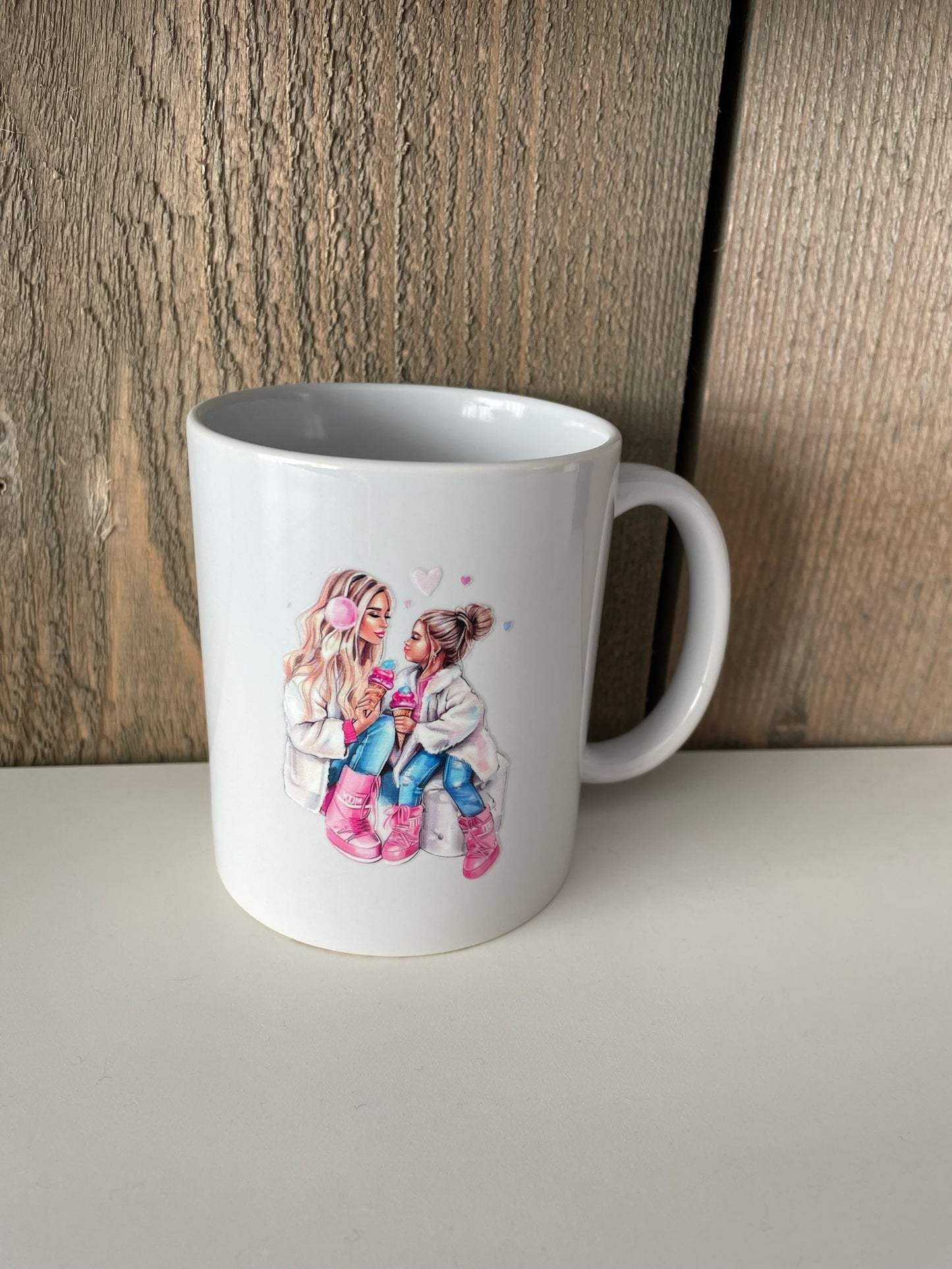 Moederdag mok "Moeder&Dochter"