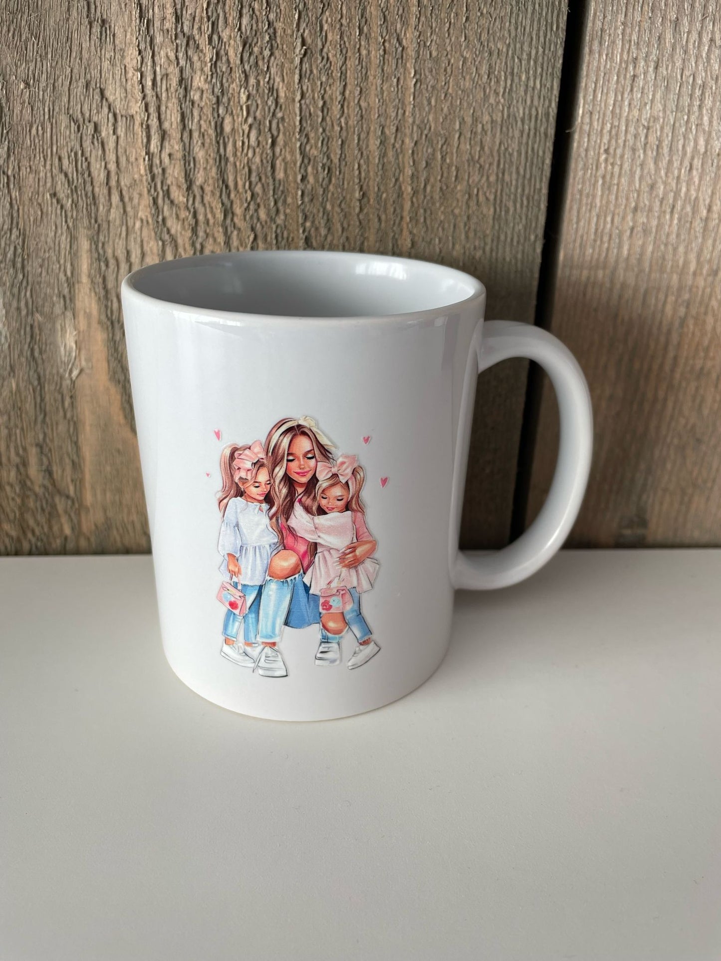 Moederdag mok "Moedermet2dochters"