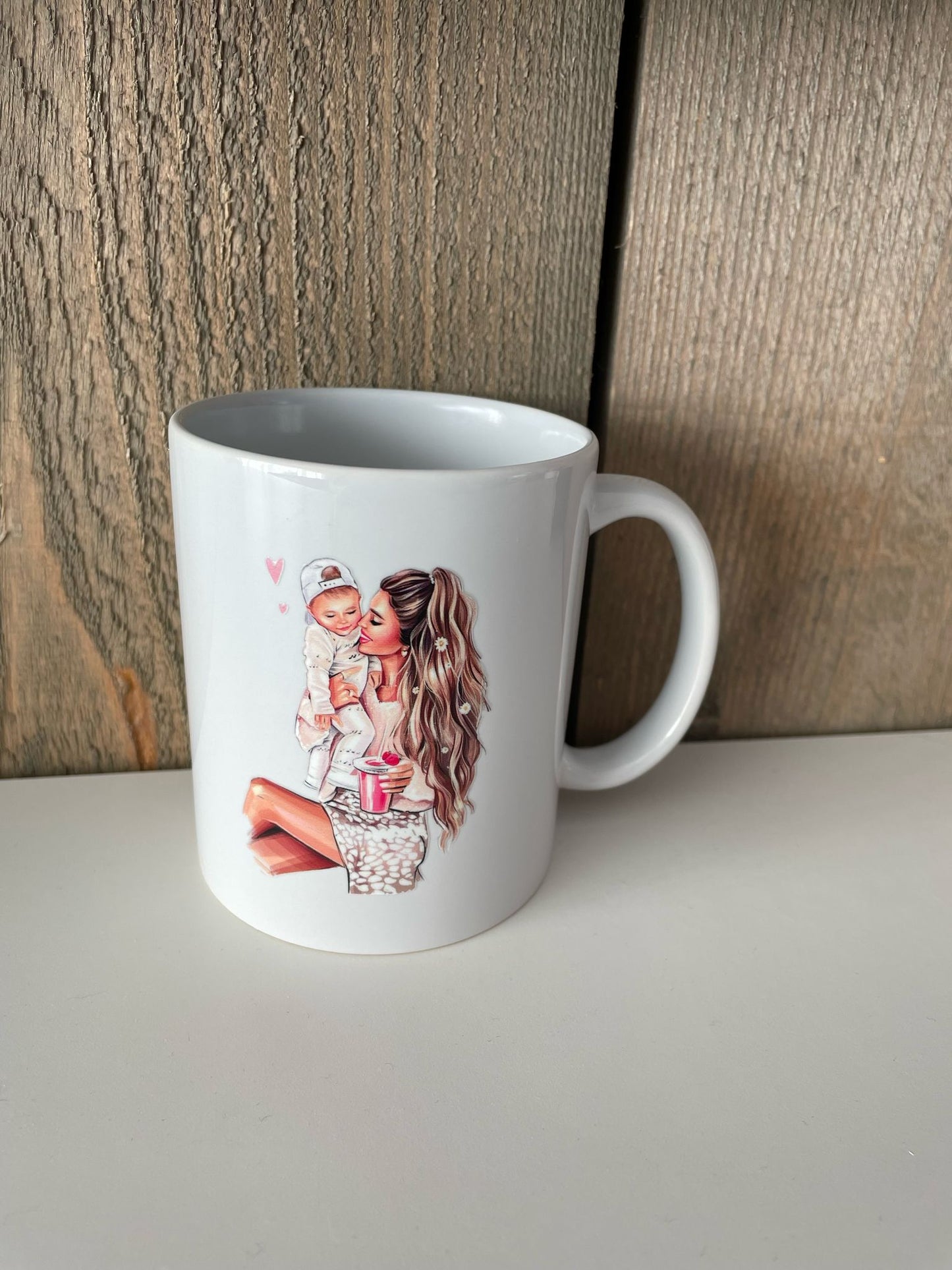 Moederdag mok "Moeder&Zoon"