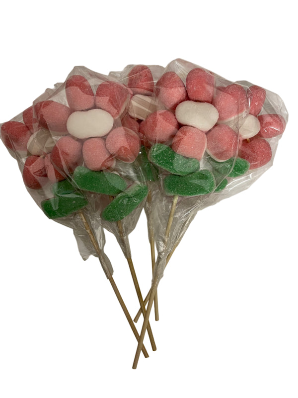 Pinkkisses flower met kaartje