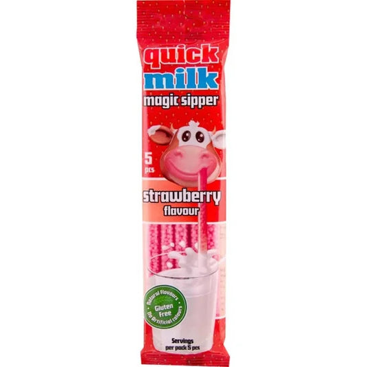 Quick milk magic sipper (rietjes) "strawberry"