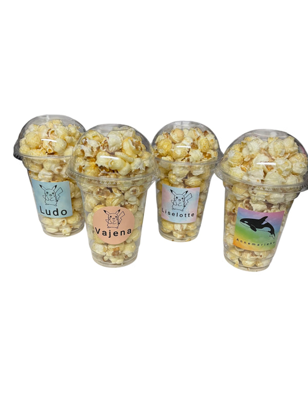 Snoepbeker met vulling en deksel incl sticker
