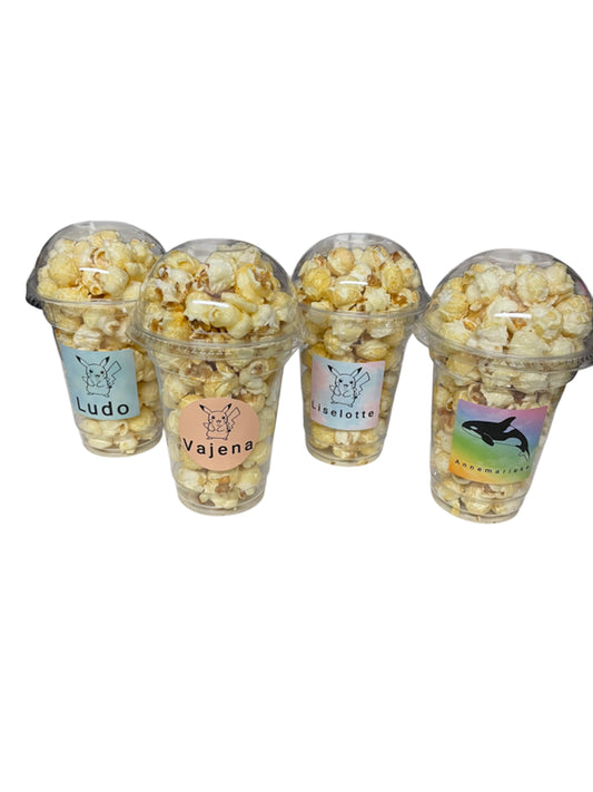 Snoepbeker met vulling en deksel incl sticker